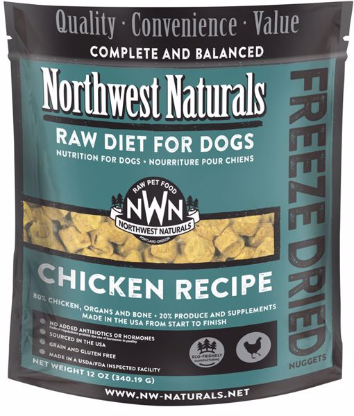 NORTHWEST NATURALS FREEZE DRIED RAW DIET DOG FOOD - CHICKEN