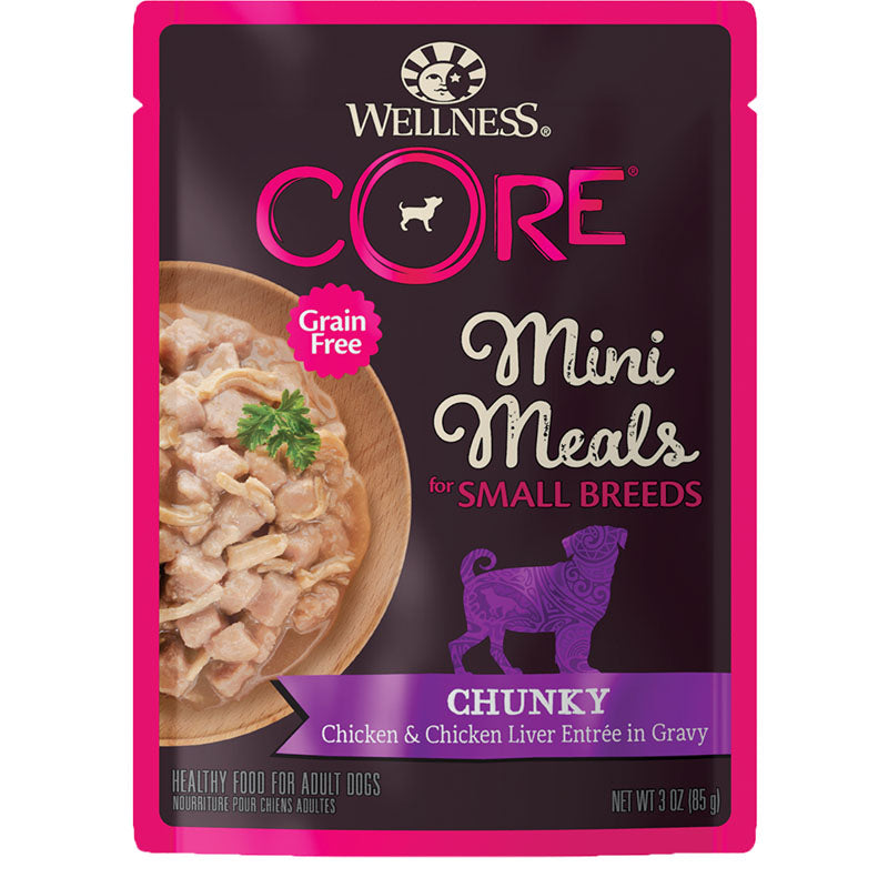 SMALL BREED MINI MEAL CHUNK CHICKEN & LIVER GF 3oz Pouch for Dogs