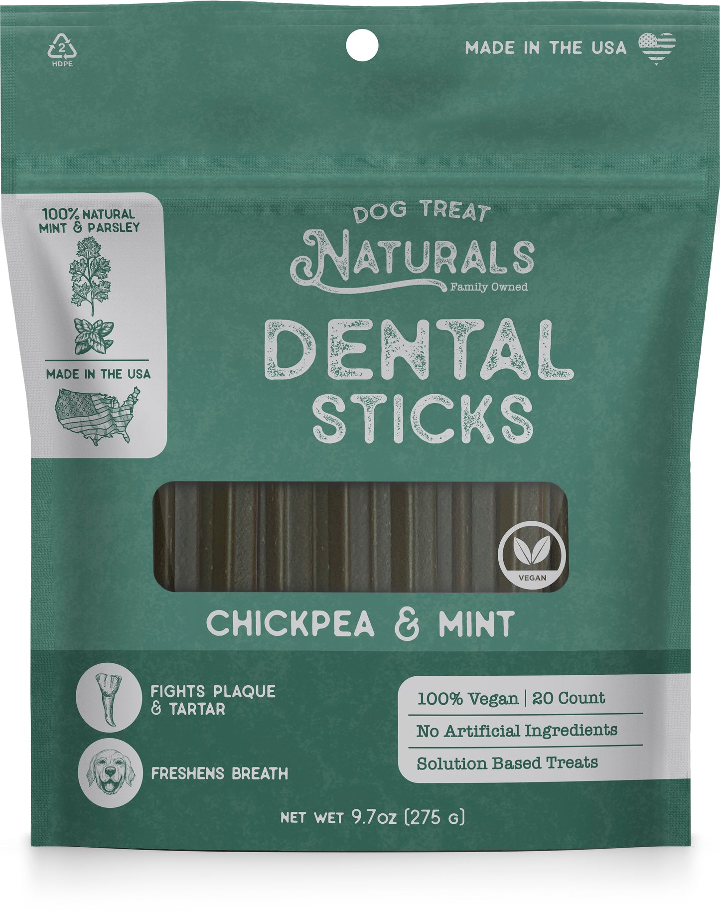 CHICKPEA & MINT VEGAN DENTAL STICKS 20ct