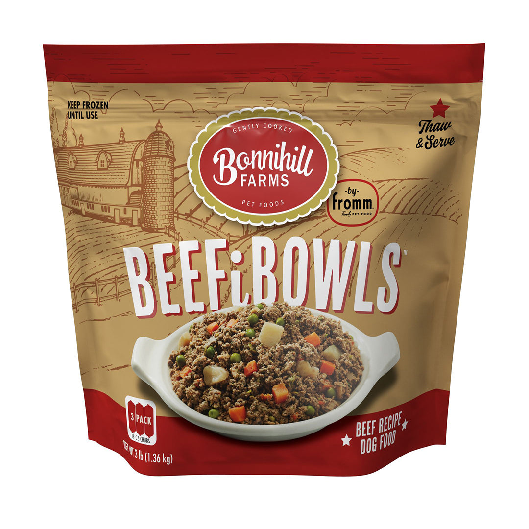 BONNIHILL FARMS BEEFIBOWLS FROZEN GENTLY COOKED (3 - 16oz Chubs)