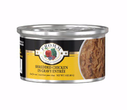 FROMM 3 OZ CAT CAN SHREDDED CHICKEN IN GRAVY ENTREE