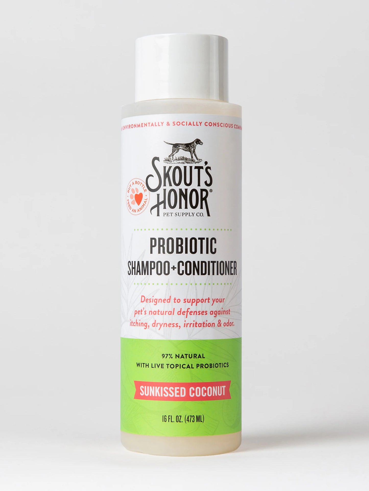 Skout's Honor Probiotic Shampoo + Conditioner 16oz Sunkissed Coconut