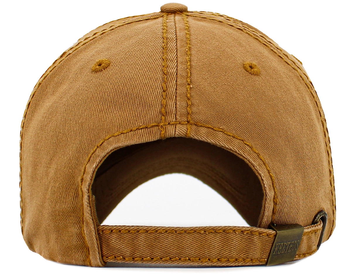 Dog Dad Washed Vintage Ballcap RUST BROWN