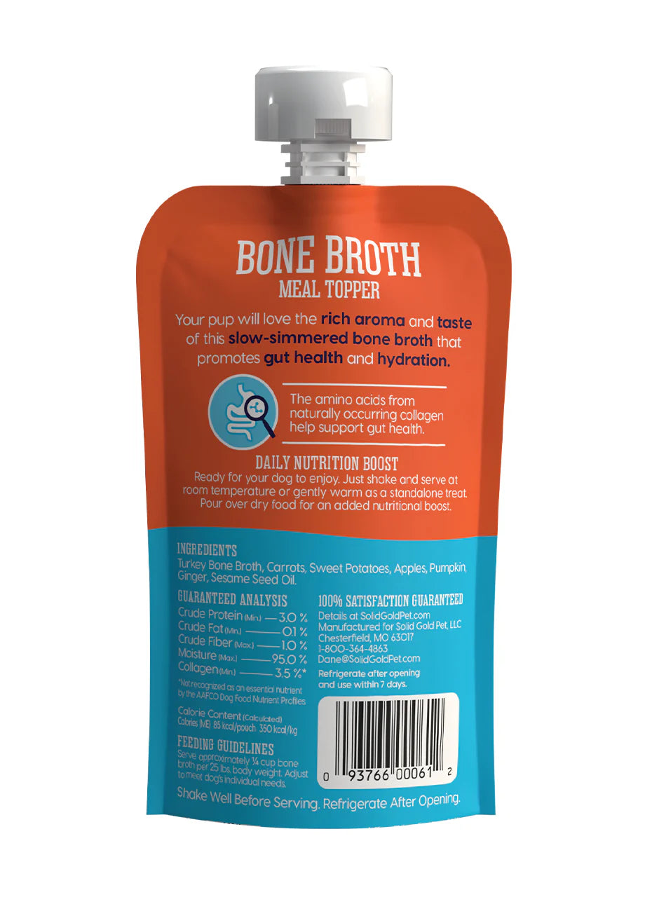 Solid Gold Turkey Bone Broth With Pumpkin & Ginger 8oz