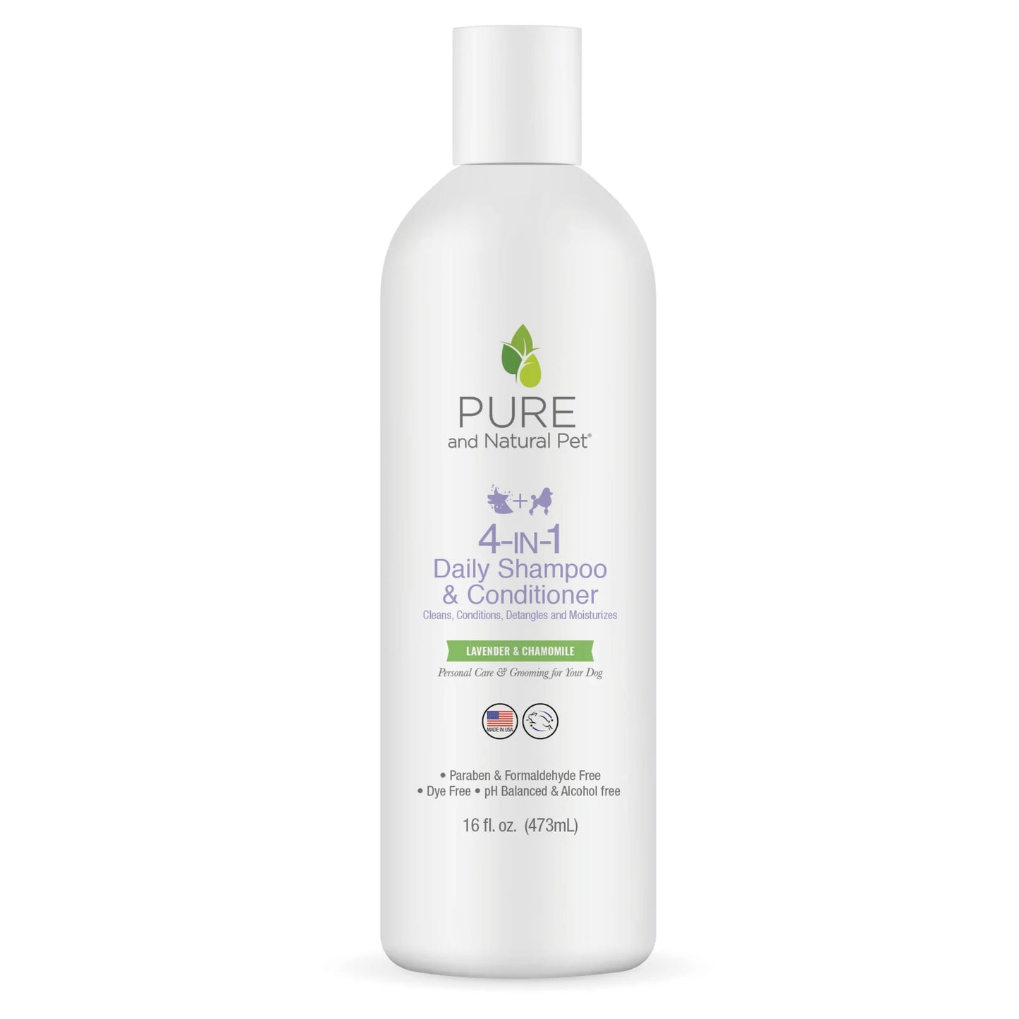 Pure 4-in-1 Daily Shampoo & Conditioner (Lavender & Chamomile) 16oz