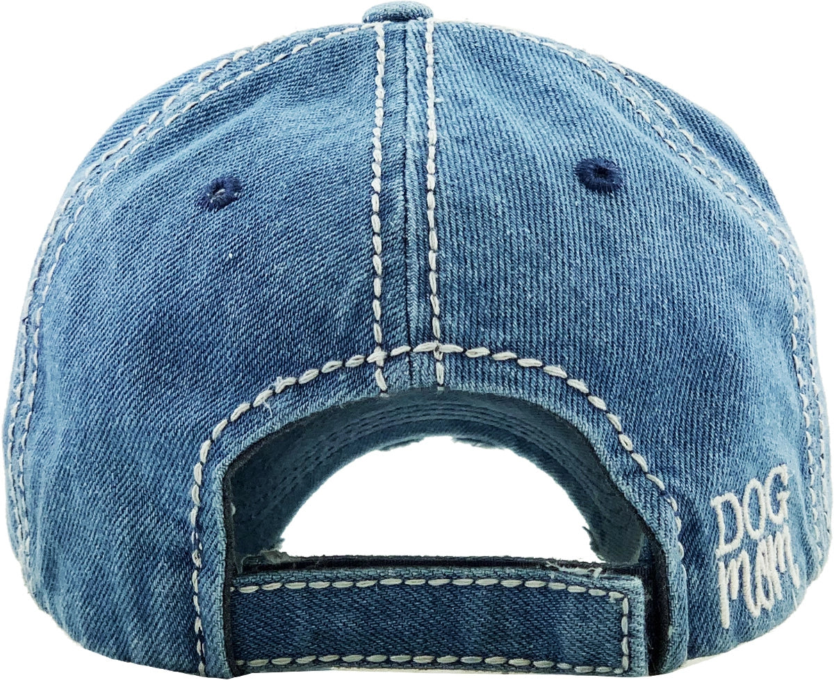 Dog Mom Washed Vintage Ballcap DENIM