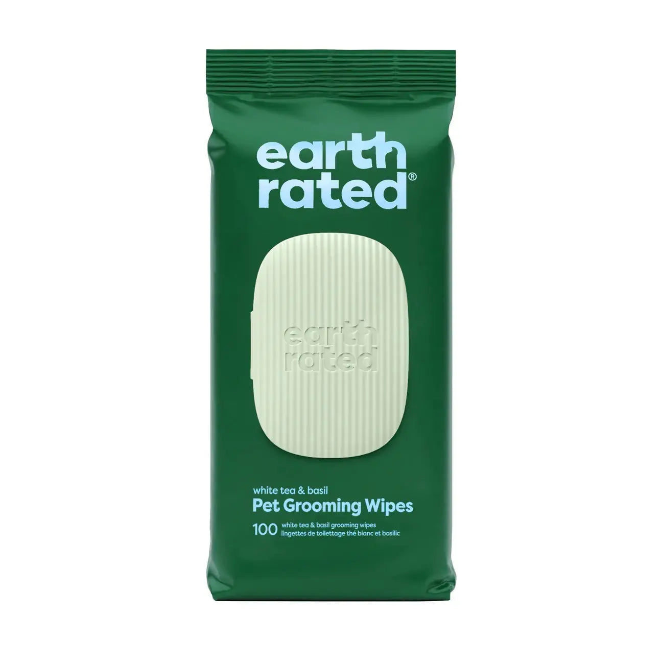 Plant-Based Dog Grooming Wipes WHITE TEA & BASIL 100ct
