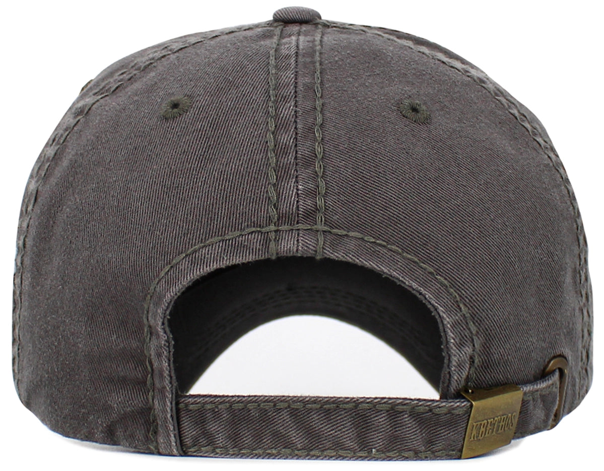 Dog Dad Washed Vintage Ballcap DARK GREY