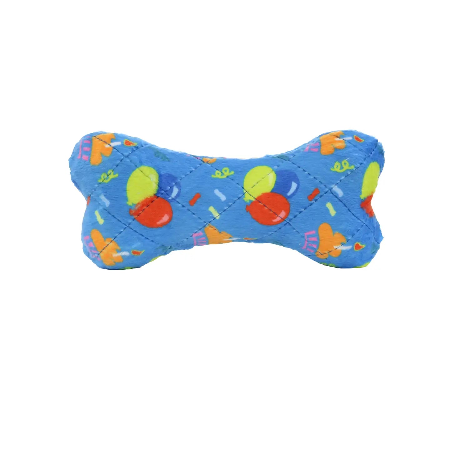 Mighty Bone - Celebration Squeaky Dog Toy, No Stuffing (MEDIUM)