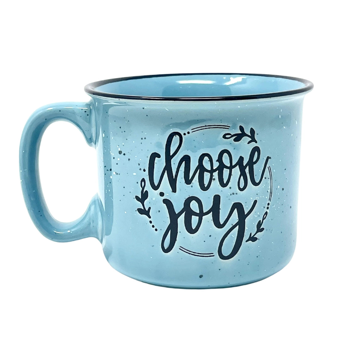 Choose Joy Ceramic Camper Mug 15oz Teal