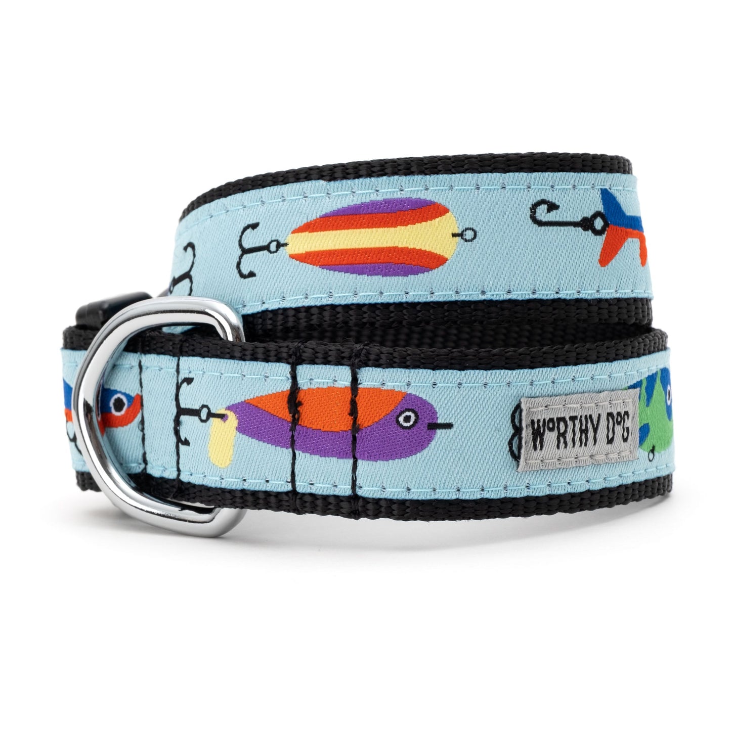 "Gone Fishin" Dog Collar by The Worthy Dog