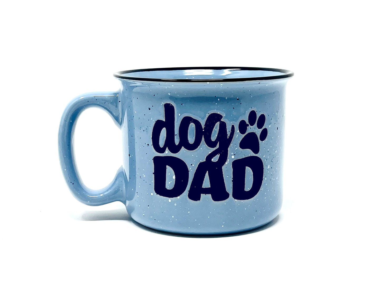 Dog Dad Ceramic Camper Mug 15oz Light Blue