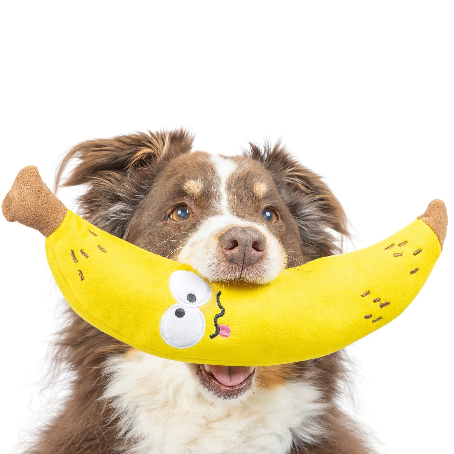 BRUISER BANANA FETCHIES PLUSH SQUEAKER DOG TOY