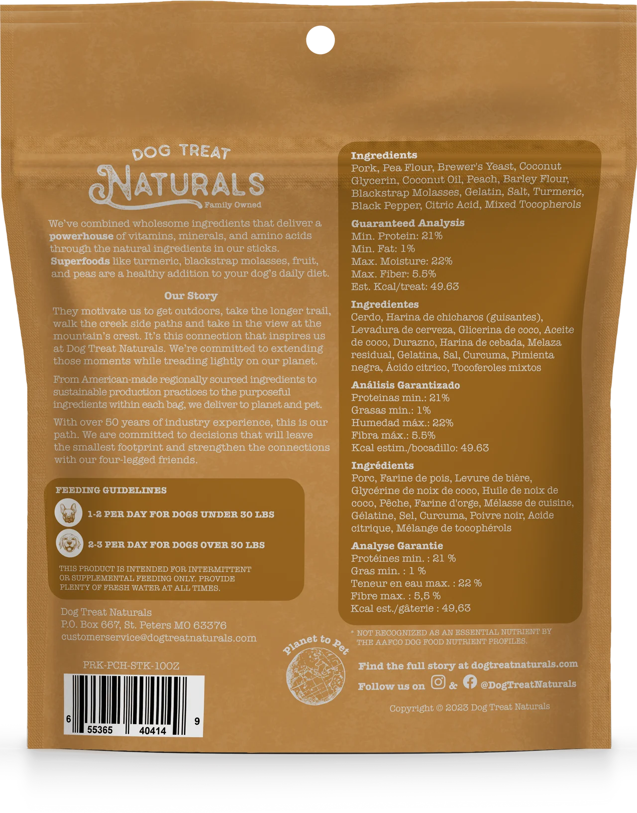PORK & PEACH SUPERFOOD STICKS