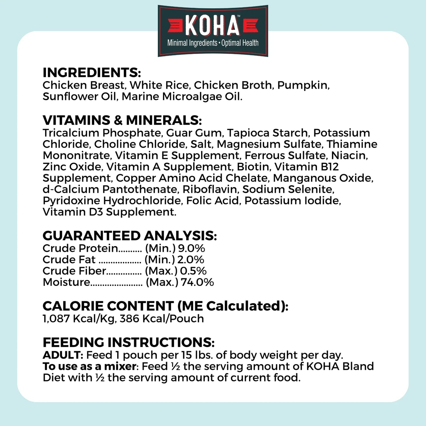 Bland Diet for Dogs: Limited Ingredient Wet Bland Diet Chicken & White Rice Recipe for Dogs