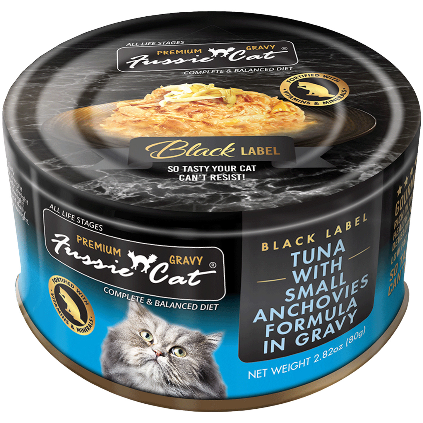 Fussie Cat Tuna with Small Anchovies in Gravy 2.82oz
