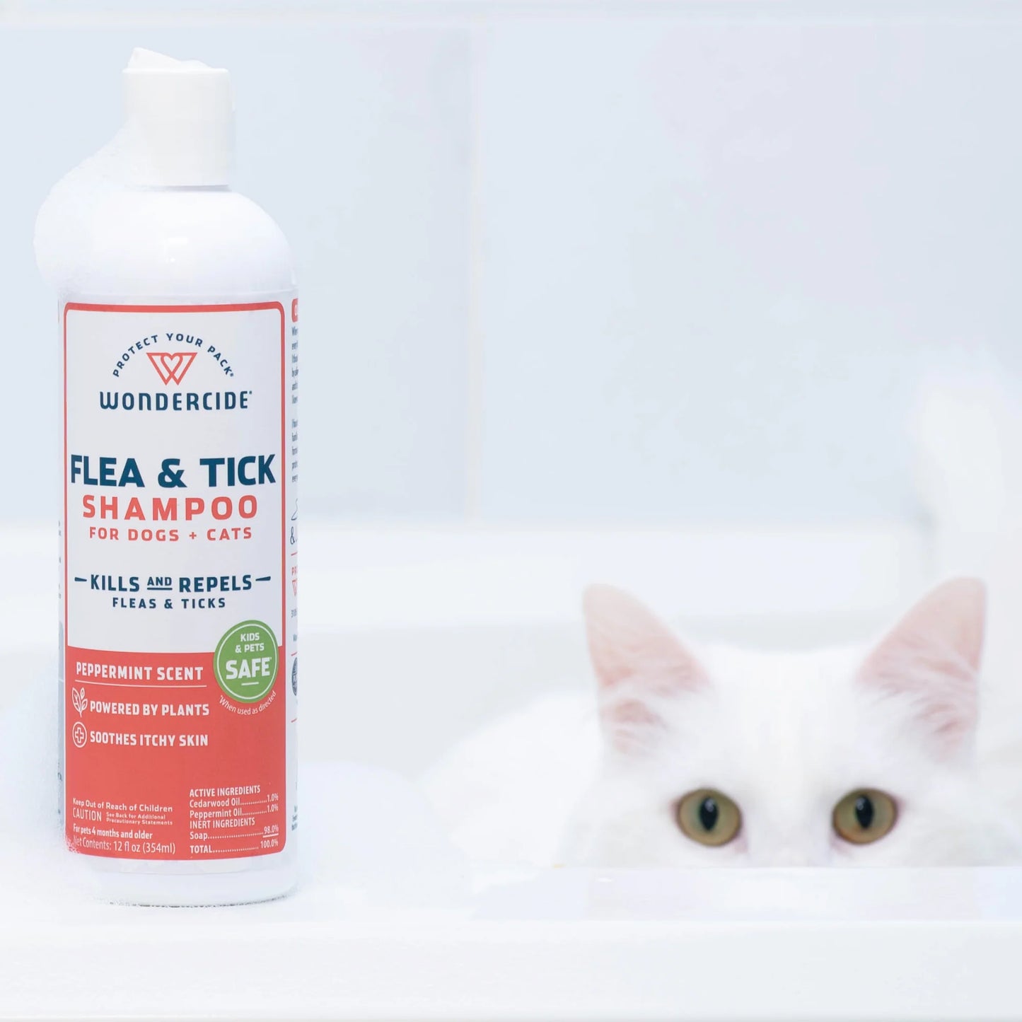 Flea & Tick Shampoo for Dogs + Cats with Natural Essential Oils