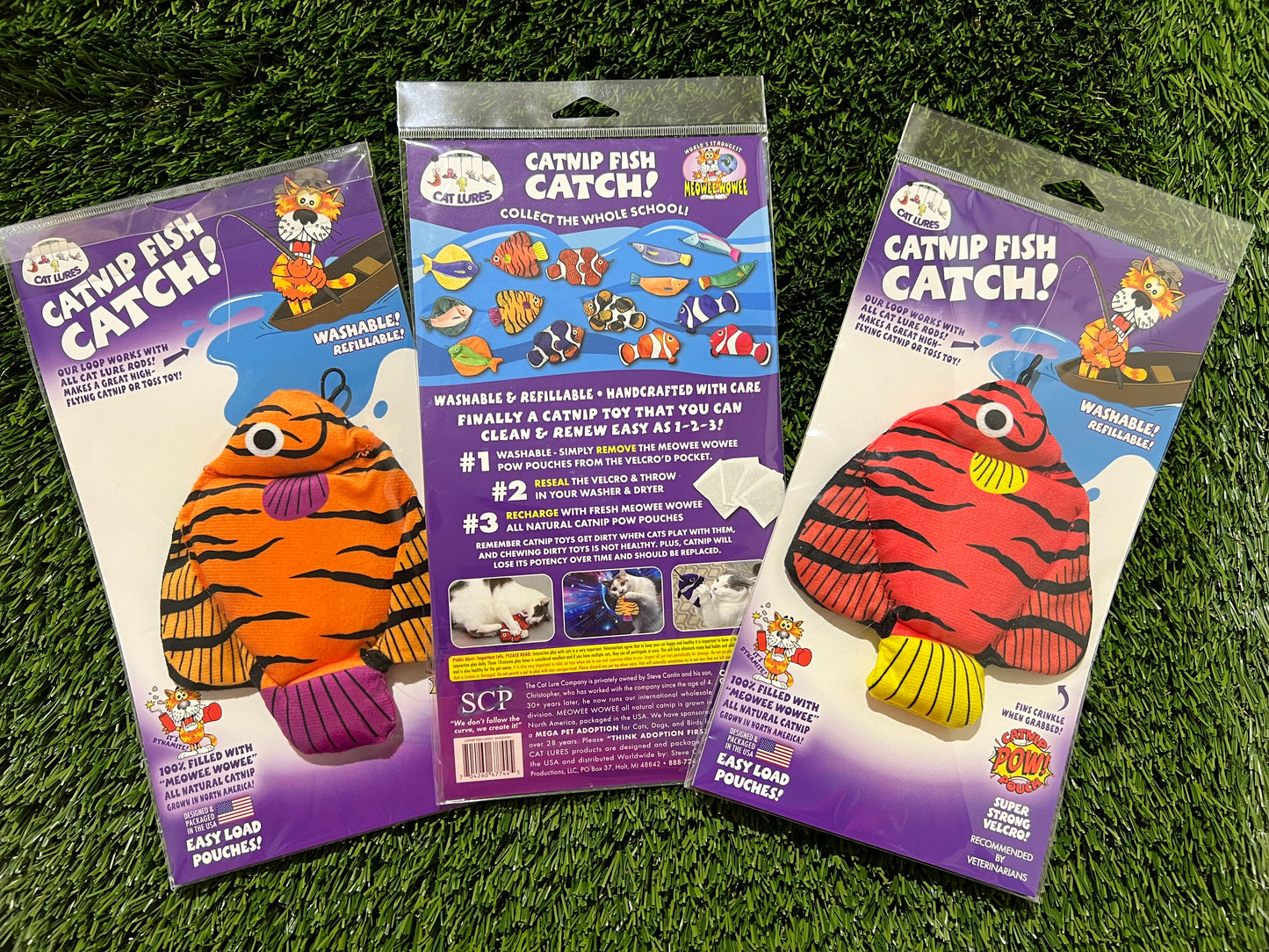 Anglefish Fish Catnip Pouch (Refillable Lure for Large Cats)