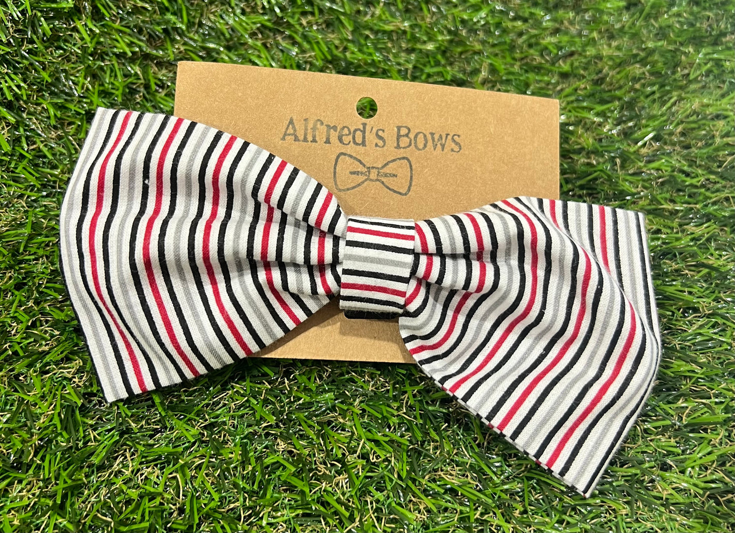 Alfred's Bow Red, Grey and Black Large bow