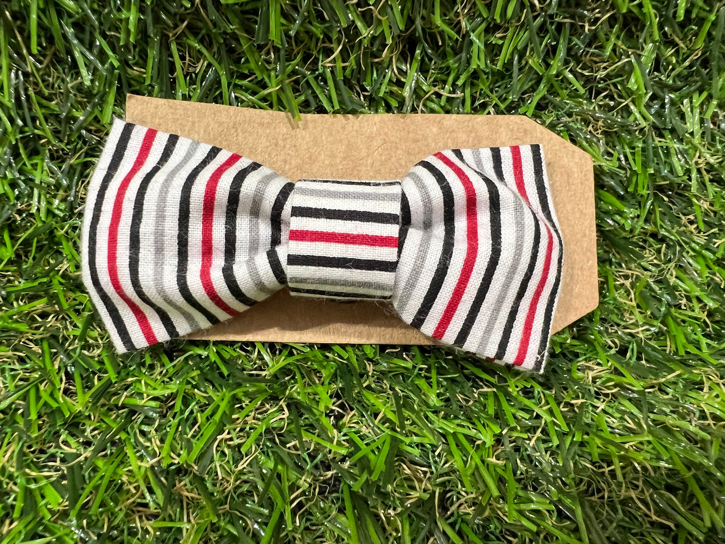 Alfred's Bow Red, Grey and Black Tiny bow