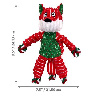 KONG Holiday Floppy Knots Fox Sm/Md (Red)