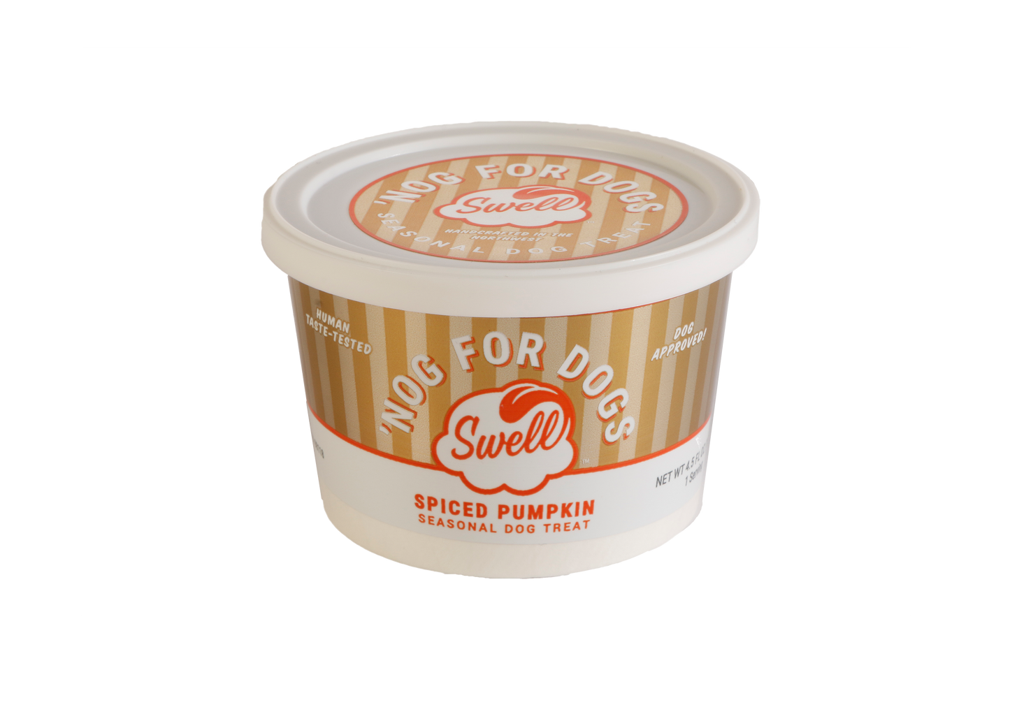 SWELL Spiced Pumpkin 'Nog for Dogs FROZEN GELATO for Dogs 4.5oz