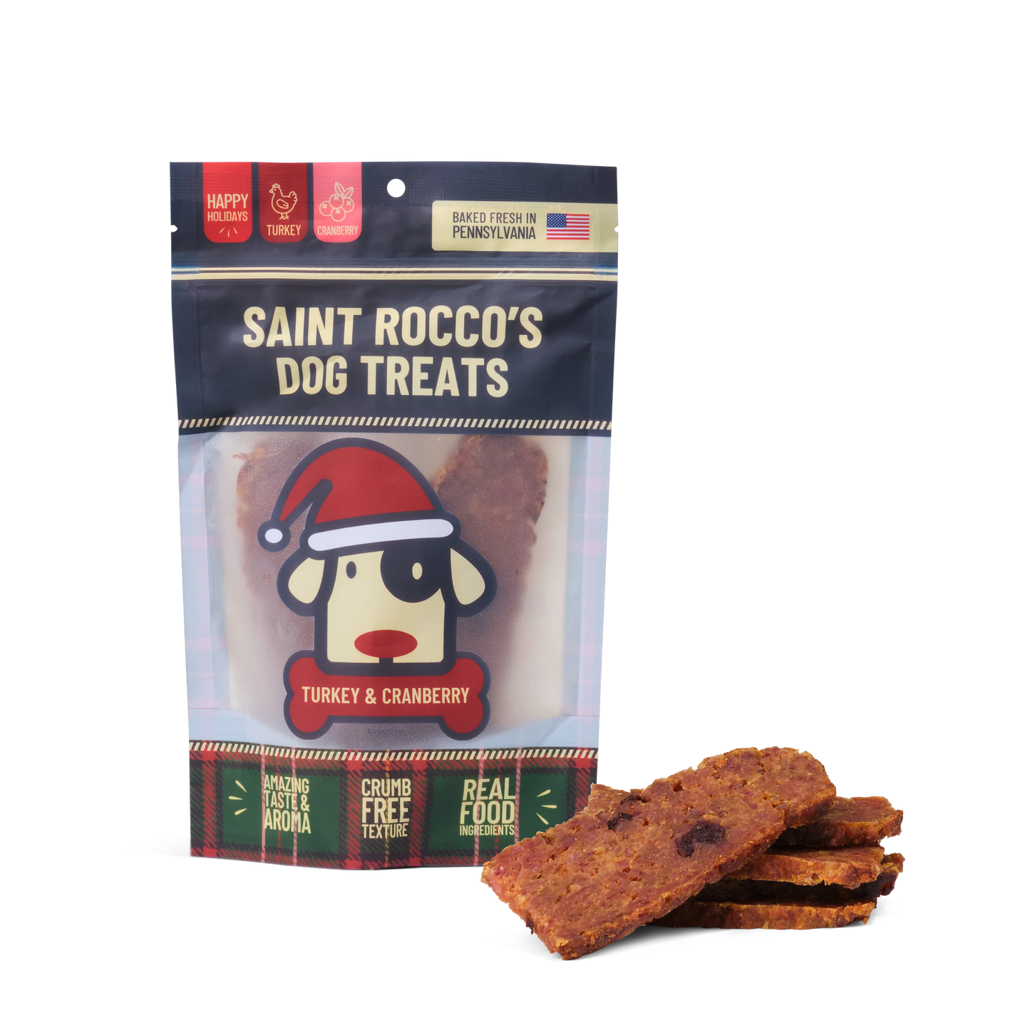 Saint Rocco's Jerky Treat Turkey & Cranberry Flavor (Holiday Flavor)
