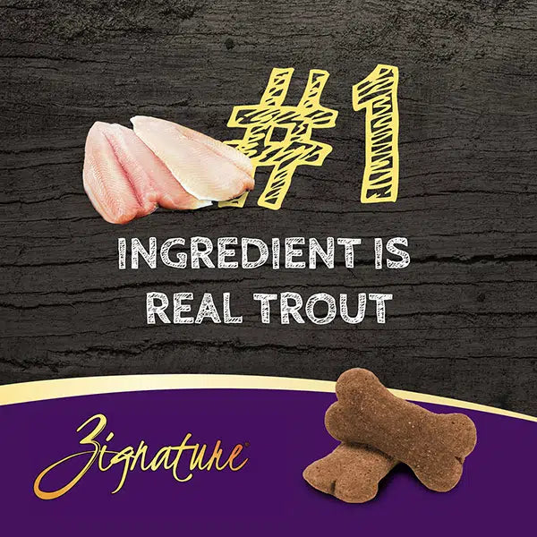 ZIGNATURE TROUT FORMULA BISCUIT TREATS FOR DOGS