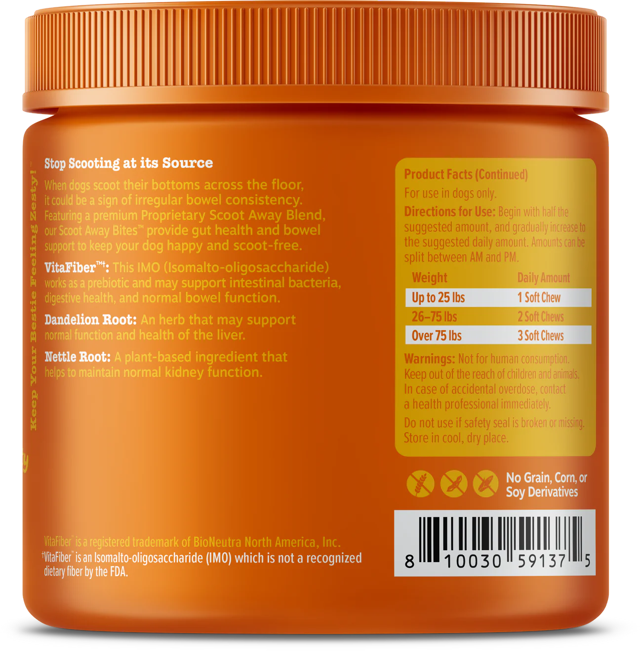 Zesty Paws Scoot Away™ for Dogs 90ct Chicken