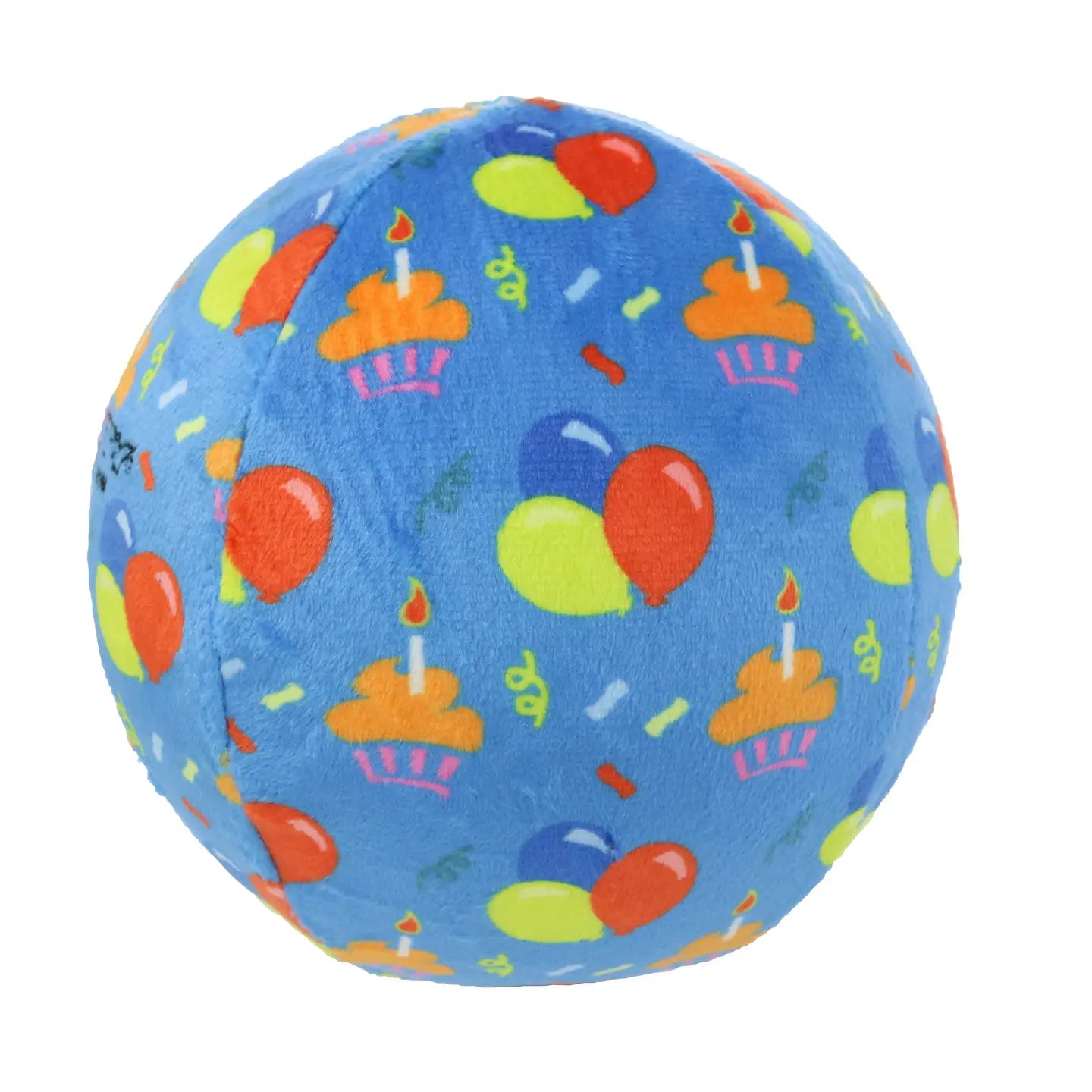 Mighty Ball- Celebration Squeaky Dog Toy, No Stuffing (MEDIUM)