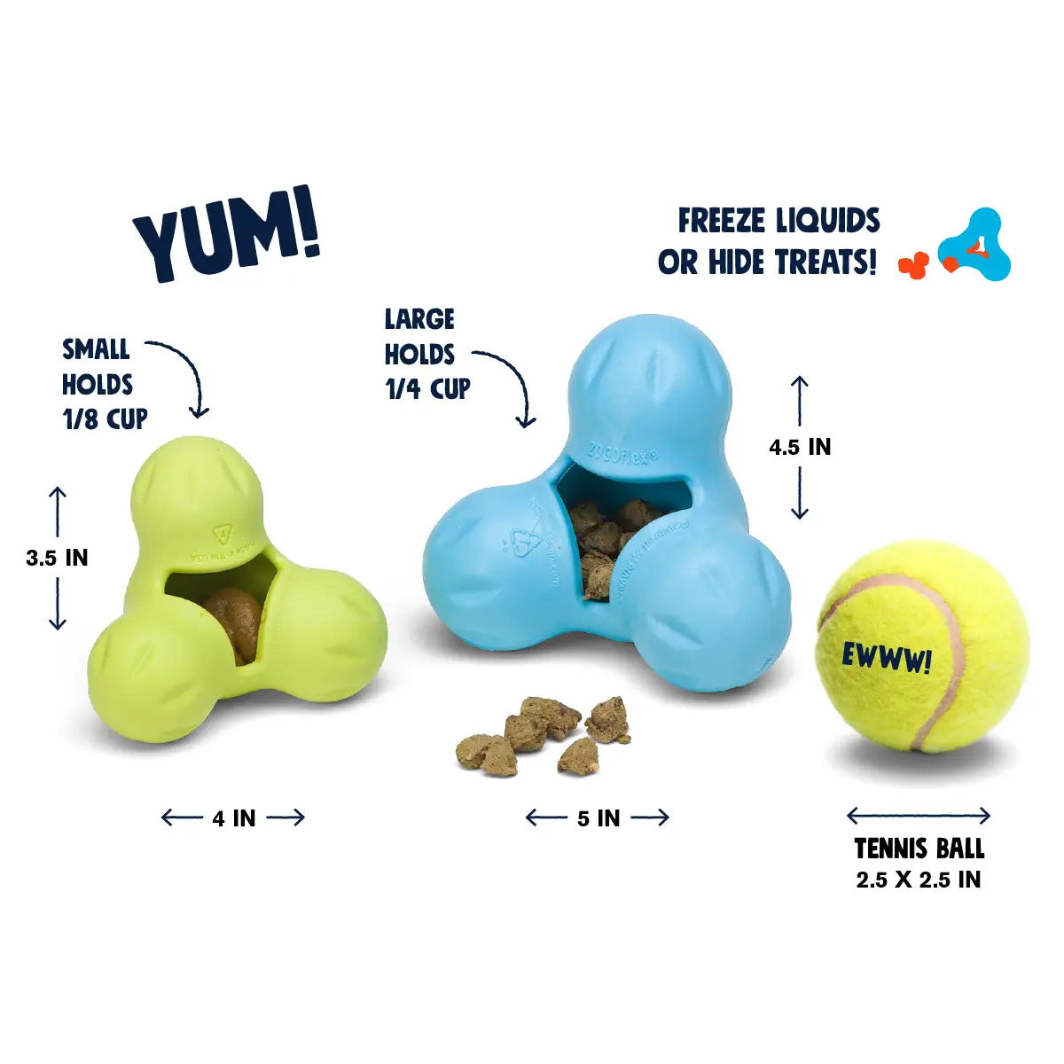 Tux® Puzzle Treat-Dispensing Slow Feeder Dog Toy (Granny Smith Green)