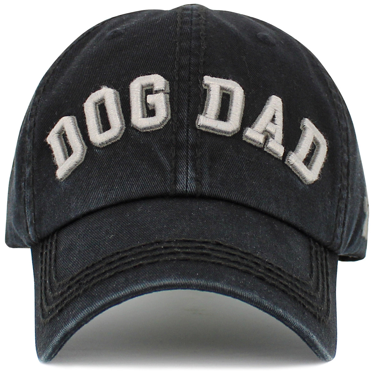 Dog Dad Washed Vintage Ballcap BLACK