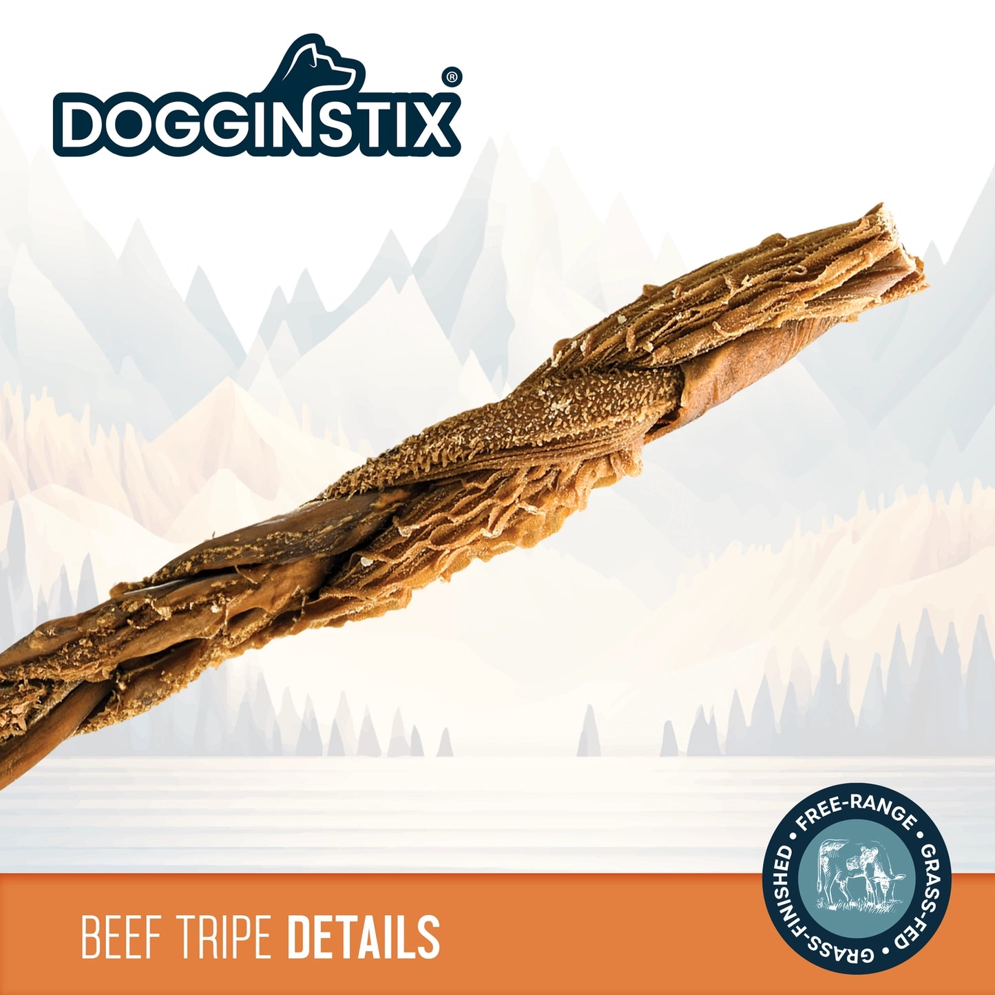 Braided Beef Tripe Stick 6"