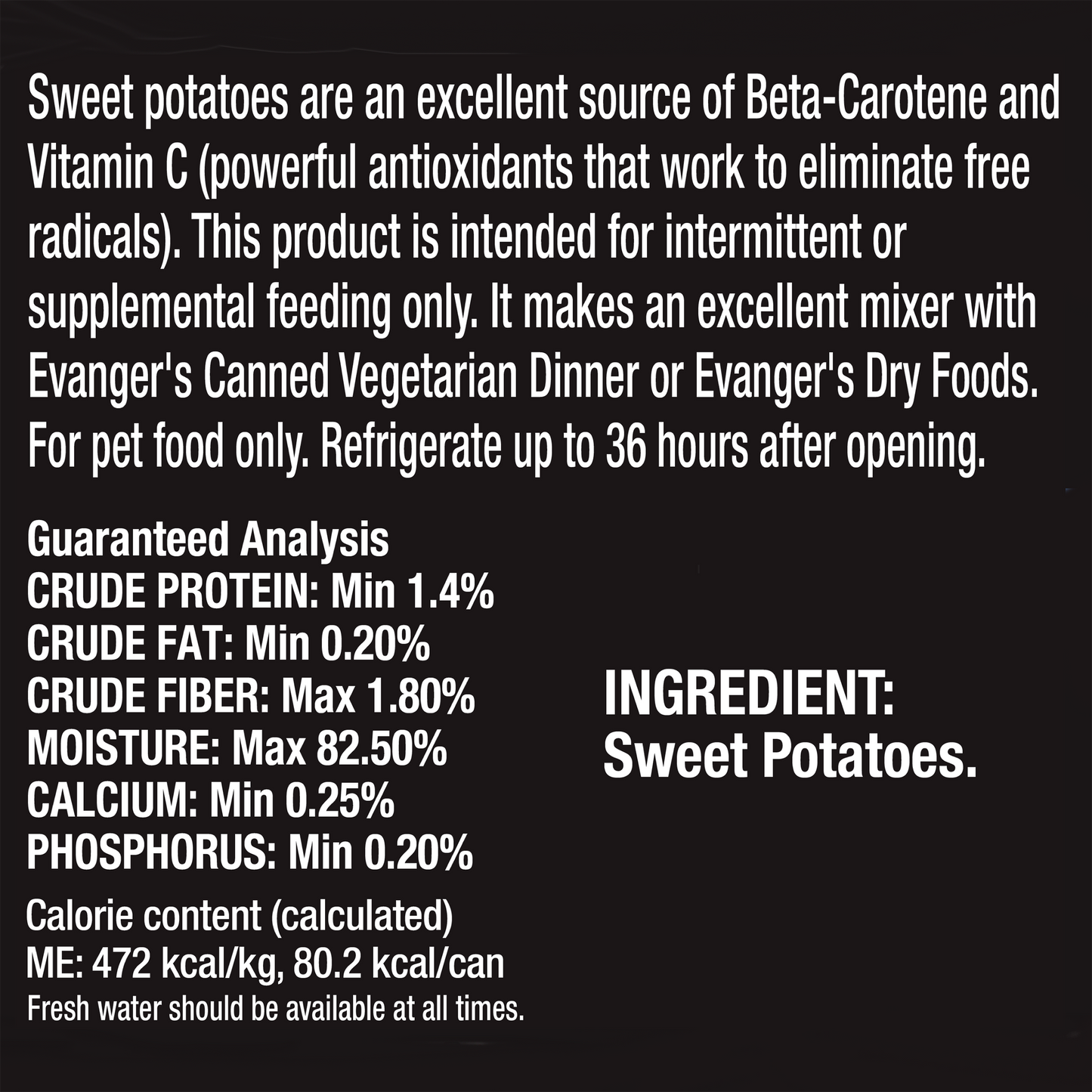 Complements Grain Free Sweet Potato For Dogs & Cats 12.5 Oz