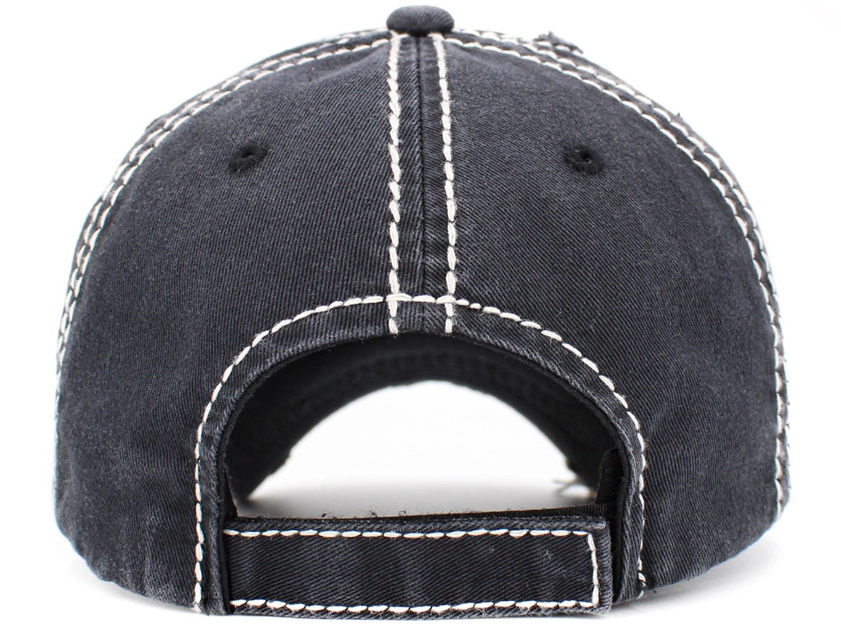 Dog Mom Leopard Washed Vintage Ballcap