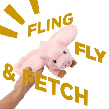 TALL TAILS 12 IN DOG FLYING PIG PLUSH TOY