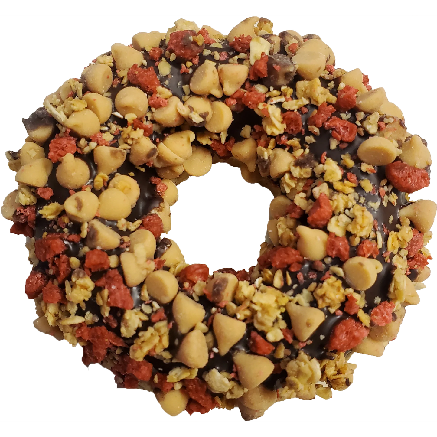 K9 Granola Factory Gourmet Donut, Carob Peanut Butter & Bacon Crunch Donut Dog Treat