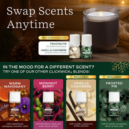 Flameless Candle Diffuser - Winter with 2 Clickwicks