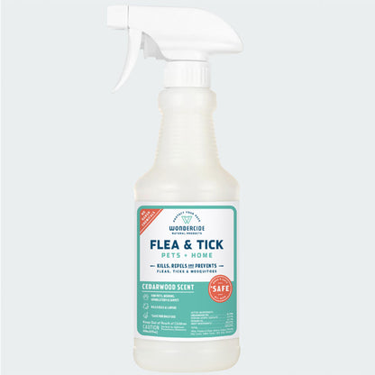 Flea & Tick Spray for Pets + Home with Natural Essential Oils 16oz