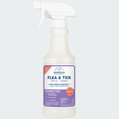 Flea & Tick Spray for Pets + Home with Natural Essential Oils 16oz
