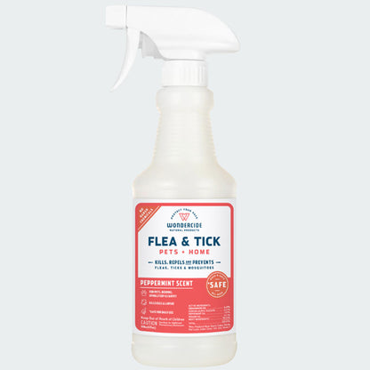 Flea & Tick Spray for Pets + Home with Natural Essential Oils 16oz
