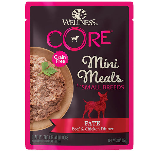 SMALL BREED MINI MEAL PATE BEEF & CHICKEN GF  3oz Pouch for Dogs