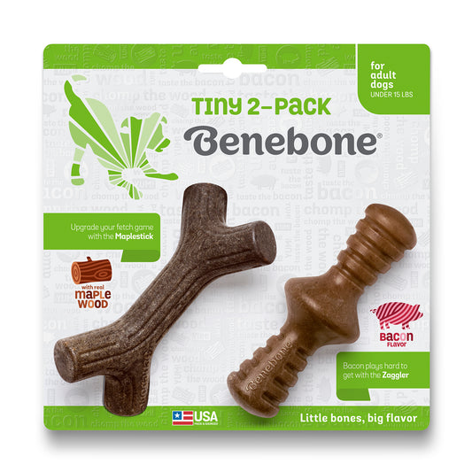 Benebone TINY DOG BACON STICK & ZAGGLER 2PK