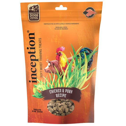 INCEPTION DOG SOFT DOG TREAT CHICKEN & PORK 4oz