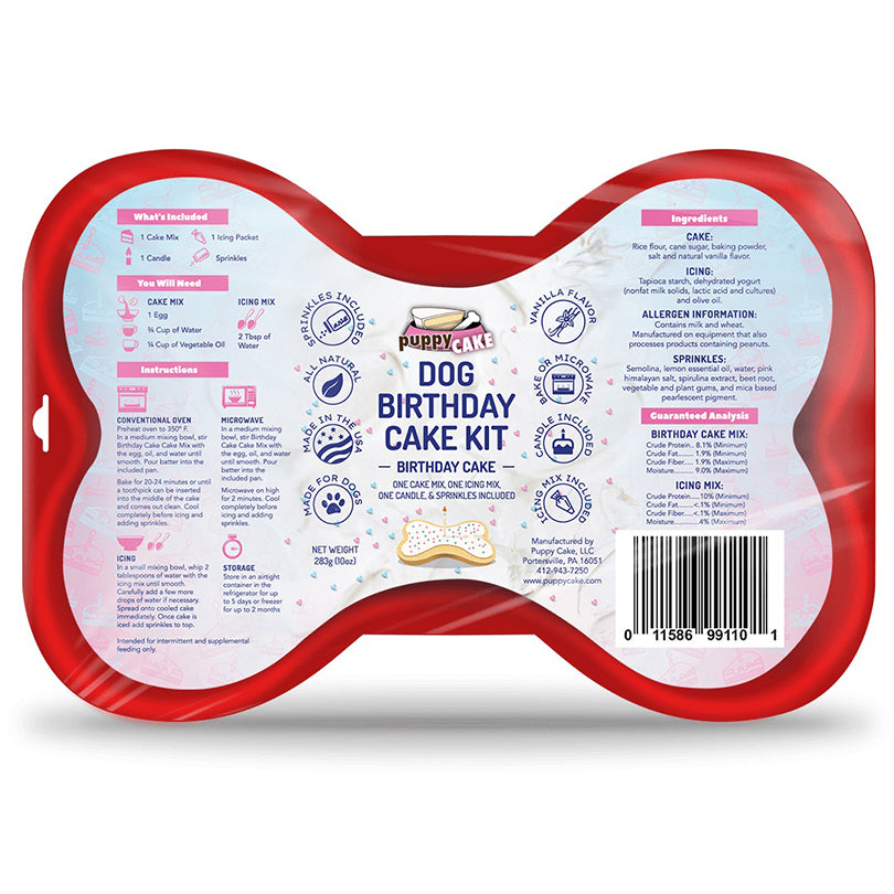 Dog Birthday Cake Kit - Birthday Cake w Sprinkles