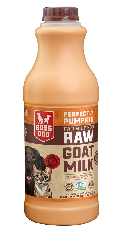 FROZEN RAW PUMPKIN GOAT MILK 32oz