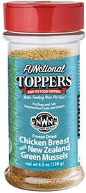 FREEZE DRIED CHICKEN BREAST with NEW ZEALAND GREEN MUSSEL  TOPPER for DOGS & CATS  5oz