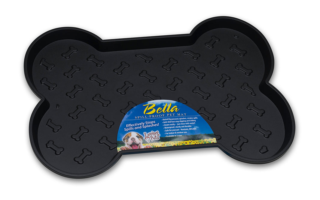 Spill Proof Bone Shaped Mat BLACK