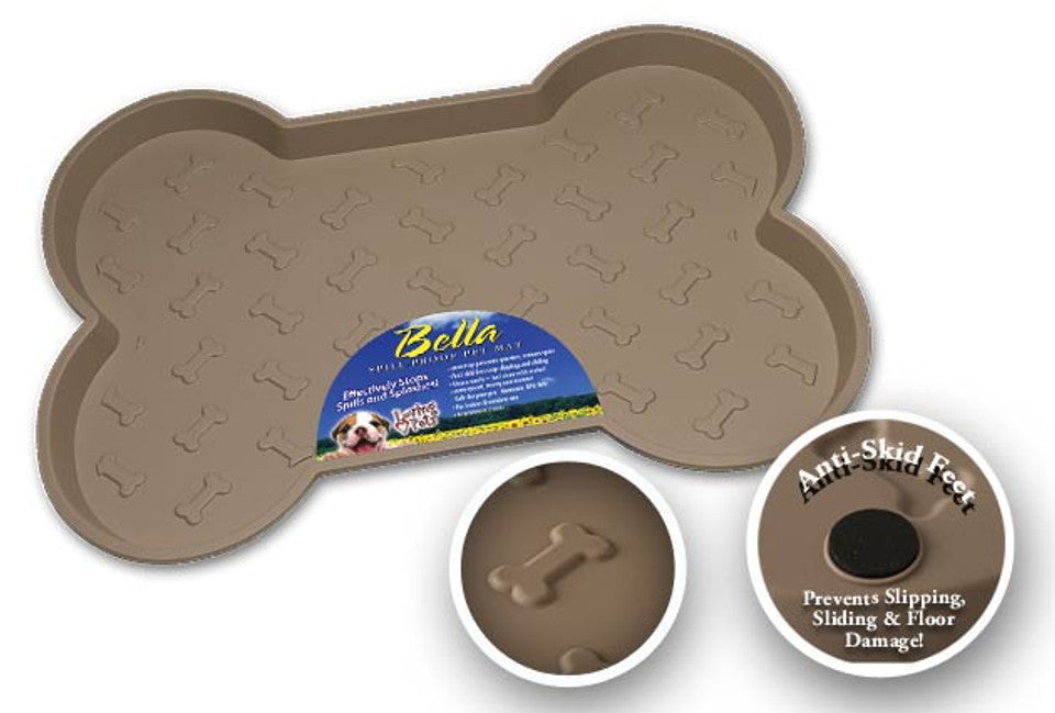 Spill Proof Bone Shaped Mat TAN