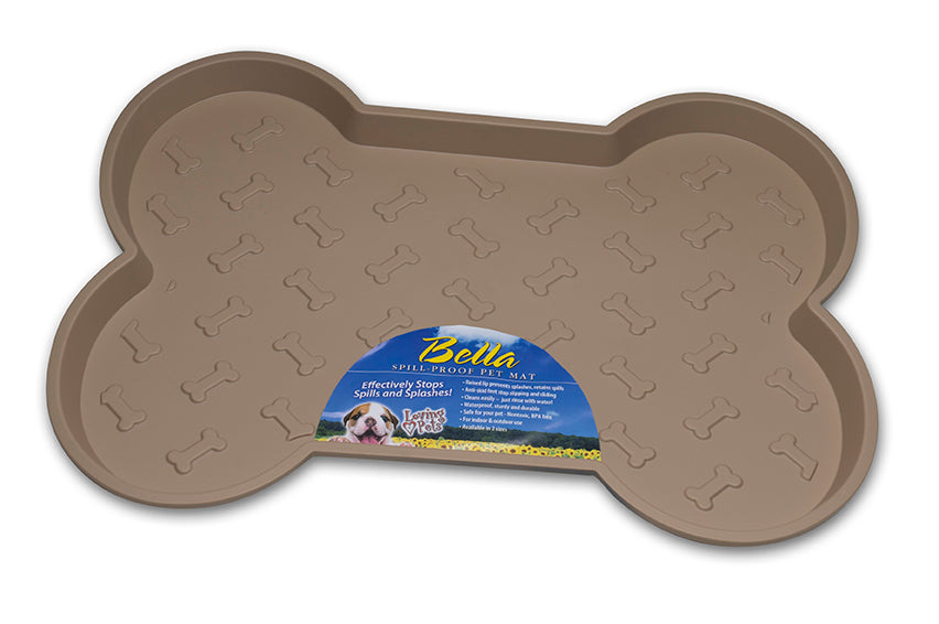 Spill Proof Bone Shaped Mat TAN